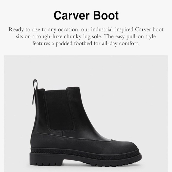 Coach Men's Leather Boots Carver, Black Size 8.5 US MSRP $295 - Picture 2 of 5